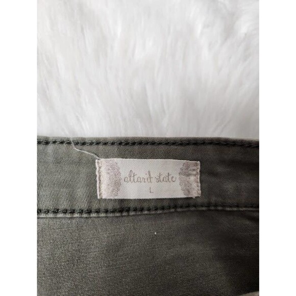 Altar'd State Women's Green Denim A Line Mini Skirt Size L - Picture 3 of 6